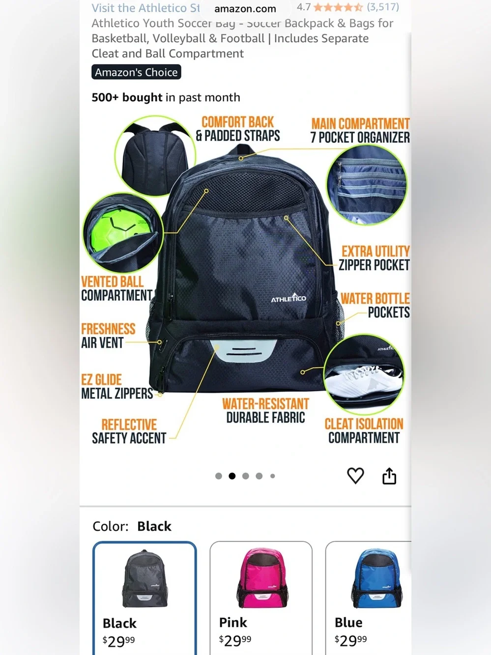 Athletico black sports